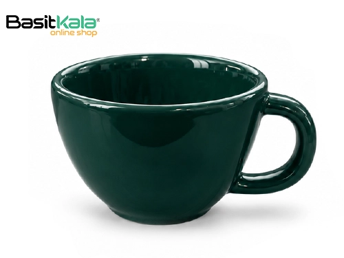 فنجان لته خوری سرامیکی سبز یشمی