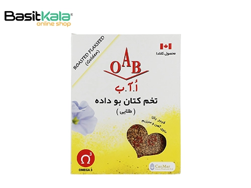 تخم کتان بوداده طلایی ۲۰۰ گرم اُ.آ.ب