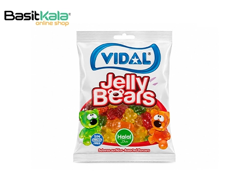 پاستیل ژله ای خرسی بدون گلوتن 90 گرمی ویدال