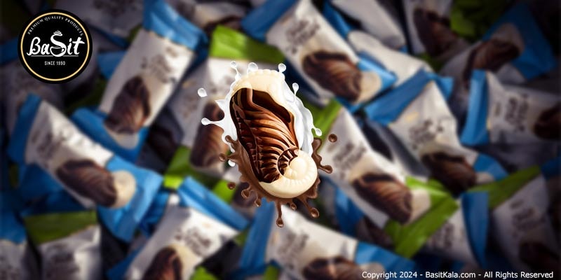 پرالین شکلات شیری و سفید با مغز کرم فندق ووبرو برای پذیرایی (Vobro)