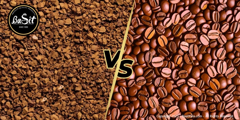 مقایسه برخی ویژگی های قهوه معمولی و قهوه فوری