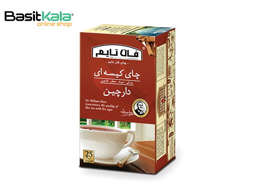 چای سیاه با طعم دارچین کیسه‌ای 25 عددی فان تایم