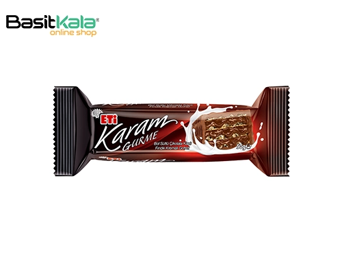 ویفر شکلات شیری کرم‌دار ۵۰ گرم کارام گورمه اتی