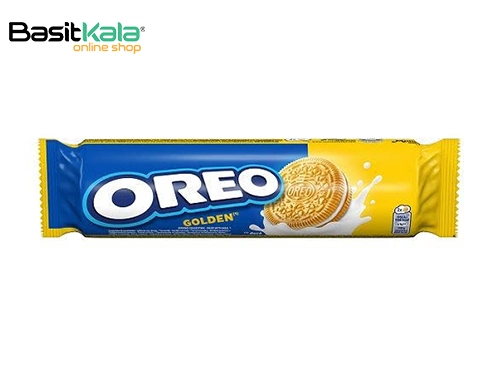 بیسکوئیت ساندویچی با کرم وانیلی 154 گرم اورئو گلدن