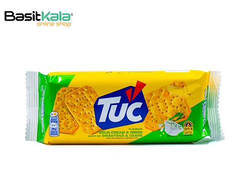 بیسکوئیت کراکر با طعم خامه ترش و پیازچه 100 گرم توک