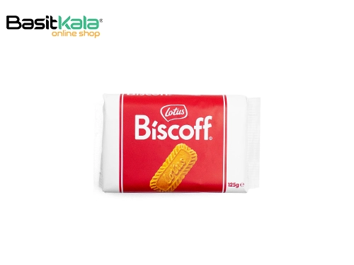 بیسکوییت گندمی کاراملی 125 گرمی بیسکوف لوتوس