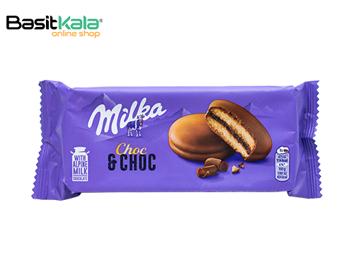 کیک اسفنجی چوک اند چوک با مغز شکلاتی و روکش شکلات شیری 150 گرم میلکا