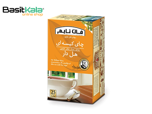 چای سیاه کیسه‌ای با طعم هل 25 عددی فان تایم