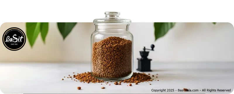 نگهداری قهوه فوری در ظروف مناسب