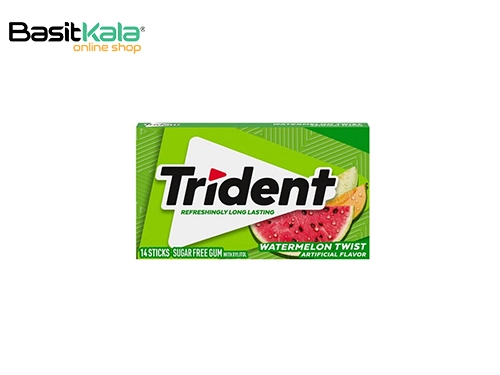 آدامس هندوانه و طالبی بدون قند 14 عددی تریدنت