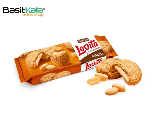 کوکی با مغز کرم بادام زمینی 127 گرم لاویتا روشن