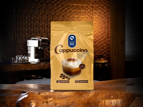 خرید عمده کاپوچینو با شکر قهوهای بسیط