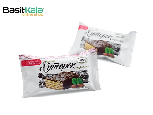 ویفر با مغز کرم بادام زمینی و روکش شکلاتی زیموپوک آکوند