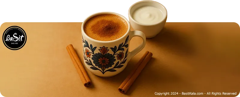 قهوه ترک با خامه و دارچین