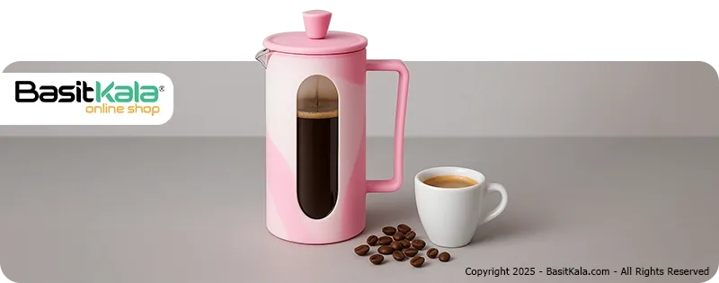 فرنچ پرس پیرکس مکعبی 350 میلی‌لیتر یی‌تیان