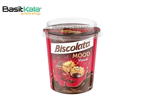 بیسکوئیت با مغز کرم شکلاتی و آلبالو 125 گرمی بیسکولاتا مود شولن