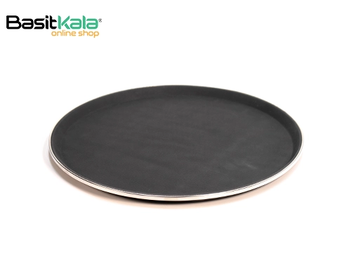 سینی گرد استپ دار لبه استیل 45 سانتی متری
