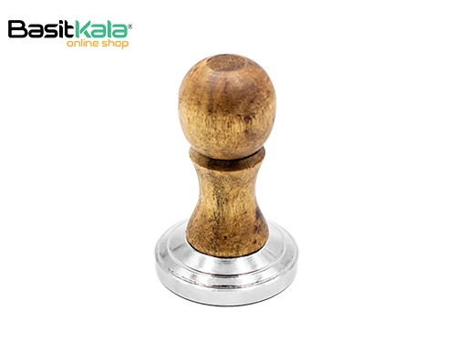 تمپر قهوه شیاردار دسته چوبی مات طرح دار فلت بیس 58 میلی متر S.K.R