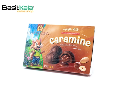 شکلات کاراملی مغزدار با فندق کارامین 125 گرم خوش‌رویان سلامت