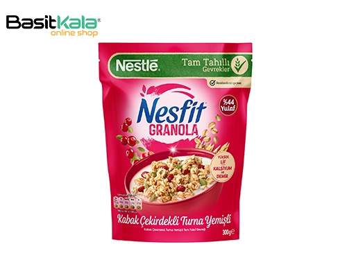 گرانولا جو دوسر پرک کدو حلوایی و کرنبری نسفیت ۳۰۰ گرم نستله