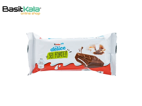 کیک شکلاتی با مغز شیر و کرم شکلات 39 گرمی کیندر