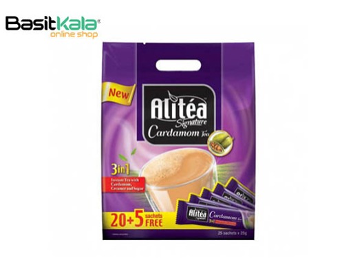 شیر چای (چای لاته) هل دار سیگنچر 3 در 1 بسته 25 عددی علی تی ALITEA signature