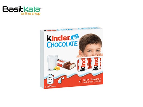 شکلات با مغز کرم شیری 4 تکه ای 50 گرم کیندر Kinder chocolate