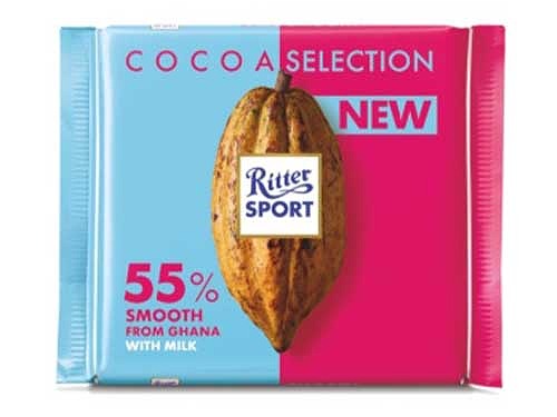 شکلات ritter sport ریتر اسپرت 55% کاکائو
