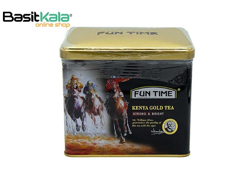 چای زود دم طلای کنیا جعبه فلزی 500 گرمی فان تایم Fun time