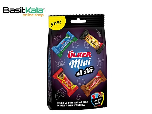 مینی ویفر میکس شکلاتی 91 گرمی مدل آل استار اولکر Ulker all star