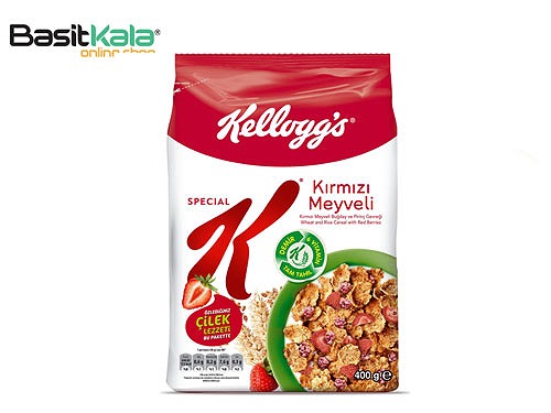 غلات صبحانه (کورن فلکس) اسپشیال کی مخلوط میوه های قرمز 400 گرمی کلاگز Kellog's special K