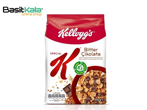 غلات صبحانه (کورن فلکس) اسپشیال کی شکلات تلخ 400 گرمی کلاگز Kellog's special K