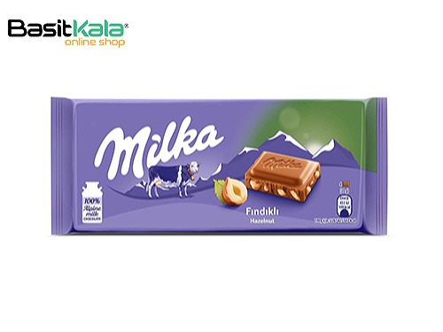 شکلات شیری با مغز فندق 80 گرمی میلکا Milka 