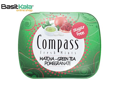 قرص خوشبو کننده دهان ماچا،چای سبز و انار 14 گرمی کامپس Compass