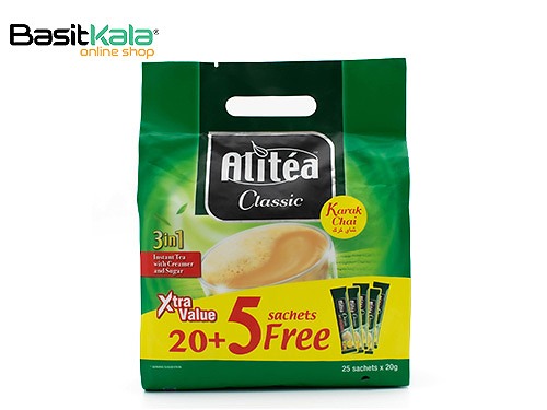 شیر چای (چای لاته) کلاسیک 3 در 1 بسته 25 تایی علی تی ALITEA classic