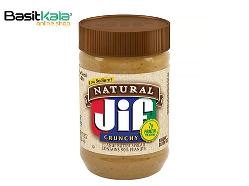 کره بادام زمینی نچرال کرانچی 454 گرمی جیف JIF natural crunchy