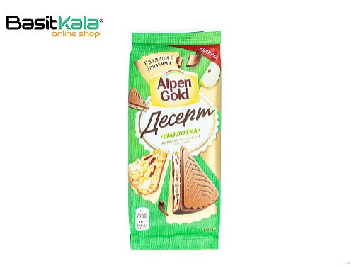 شکلات شیری با مغز شارلوت سیب و نان زنجبیلی 150 گرم آلپن گلد Alpen Gold