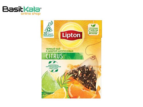 چای سیاه با تکه های انواع مرکبات کیسه ای 20 عددی لیپتون LIPTON citrus tea