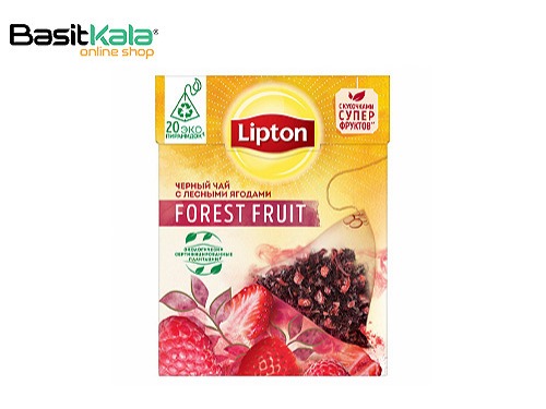 چای سیاه با تکه های انواع میوه های جنگلی کیسه ای 20 عددی لیپتون LIPTON forest fruit