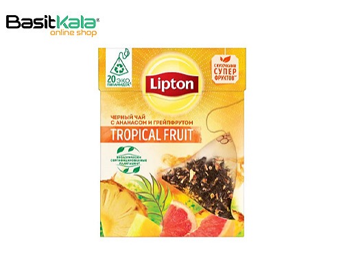 چای سیاه با میوه های استوایی کیسه ای 20 عددی لیپتون LIPTON tropical fruit