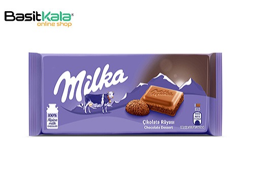 تابلت شکلات شیری با مغز دسرشکلاتی 100 گرمی میلکا Milka
