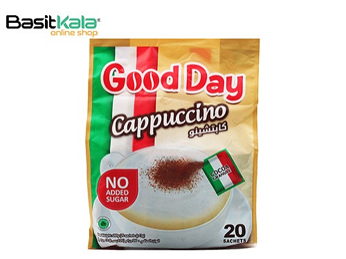 کاپوچینو فوری بدون شکر همراه پودر کاکائو 20 عددی گوددی