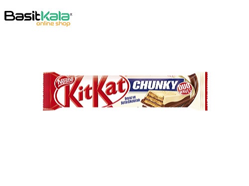 ویفر پر شده با شکلات شیری و روکش شکلات سفید و شکلات شیری 38 گرمی کیت کت Kit Kat CHUNKY duo waves