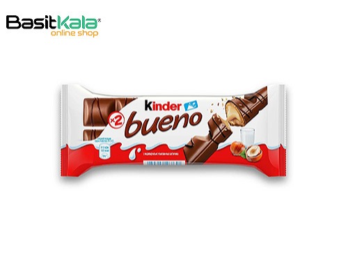 ویفر با روکش شکلات شیری و مغز کرم فندقی 43 گرم کیندر بوئنو Kinder BUENO