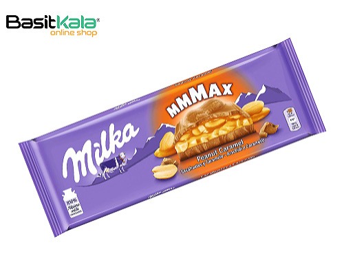 تابلت شکلات شیری با مغز کارامل و بادام زمینی 276 گرمی میلکا مکس Milka MMMAX Peanut Caramel
