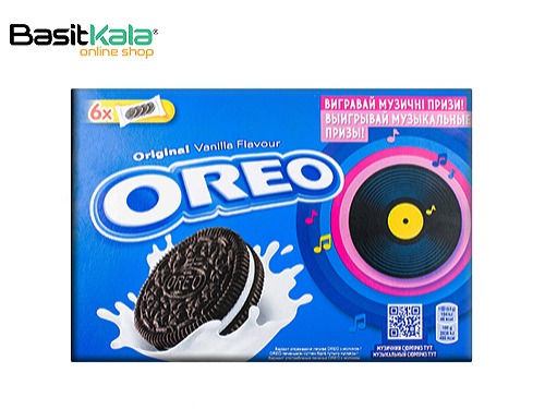 بیسکوییت شکلاتی با مغز کرم شیری جعبه حاوی 6 بسته اورئو Oreo