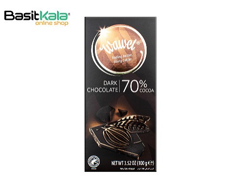 شکلات تلخ 70% 100 گرمی واول WAWEL
