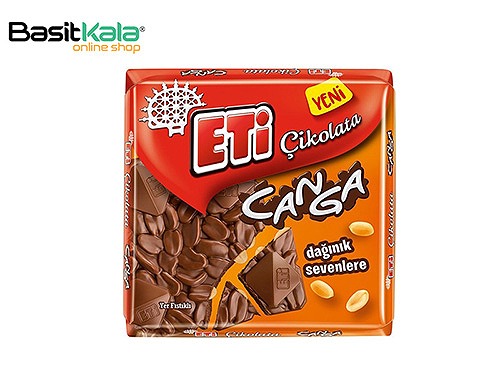 شکلات شیری با مغز بادام زمینی و کارامل اتی جانگا ETi CANGA