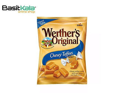 تافی کلاسیک کره ای خامه ای 135 گرم وردرز اوریجینال Werther's original chewy toffee