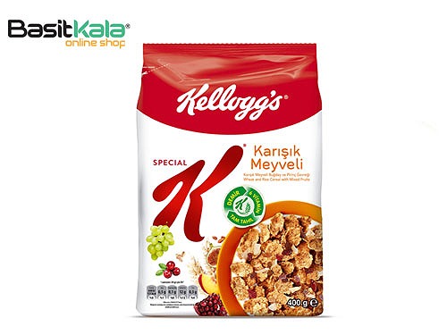 غلات صبحانه (کورن فلکس) اسپشیال کی مخلوط میوه ای 400 گرمی کلاگز Kellog's special K